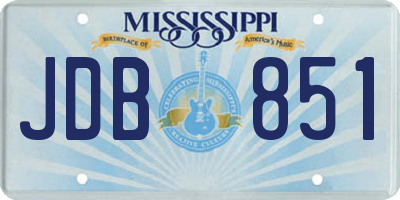MS license plate JDB851