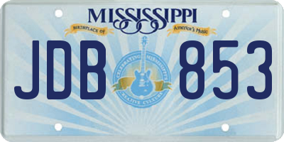 MS license plate JDB853