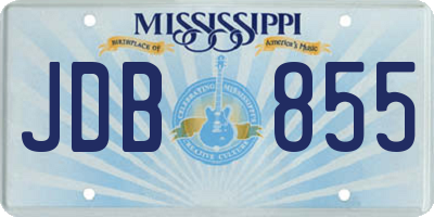 MS license plate JDB855