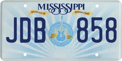 MS license plate JDB858