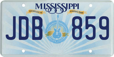 MS license plate JDB859