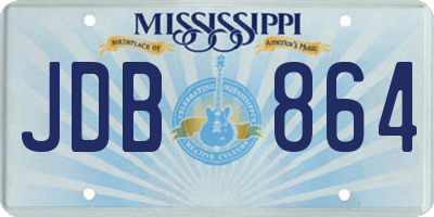 MS license plate JDB864
