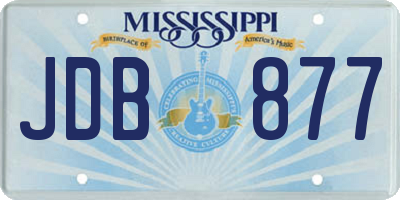 MS license plate JDB877