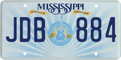MS license plate JDB884