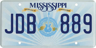 MS license plate JDB889