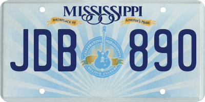 MS license plate JDB890