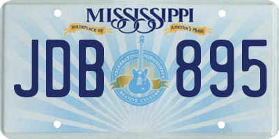 MS license plate JDB895