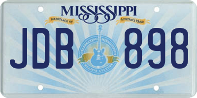 MS license plate JDB898