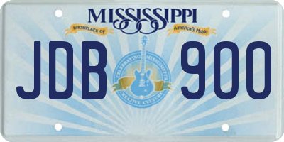 MS license plate JDB900