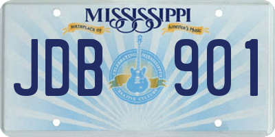 MS license plate JDB901