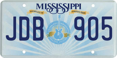 MS license plate JDB905
