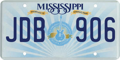 MS license plate JDB906
