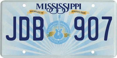 MS license plate JDB907