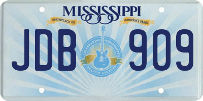 MS license plate JDB909