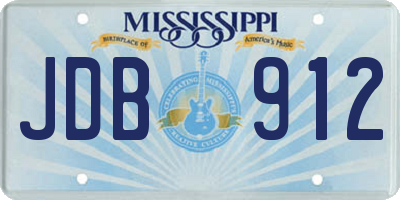 MS license plate JDB912
