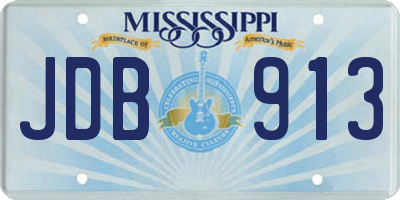 MS license plate JDB913