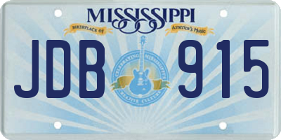 MS license plate JDB915