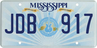 MS license plate JDB917
