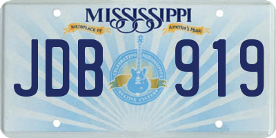 MS license plate JDB919