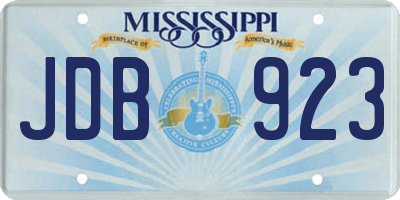 MS license plate JDB923