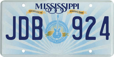 MS license plate JDB924