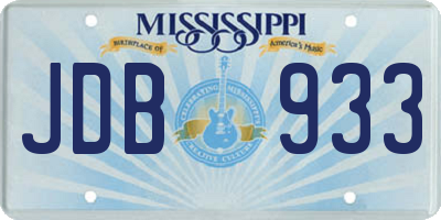 MS license plate JDB933