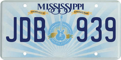 MS license plate JDB939