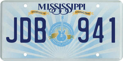 MS license plate JDB941
