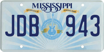MS license plate JDB943