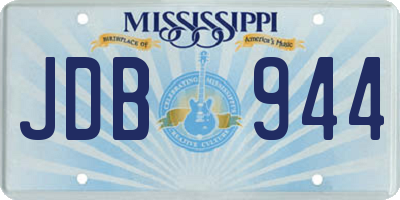 MS license plate JDB944