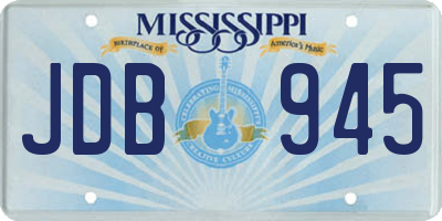 MS license plate JDB945