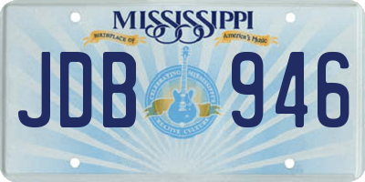 MS license plate JDB946