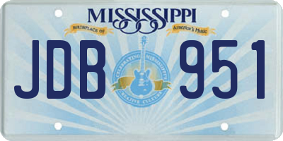MS license plate JDB951