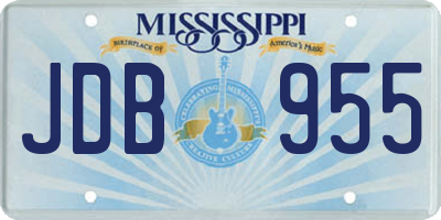 MS license plate JDB955