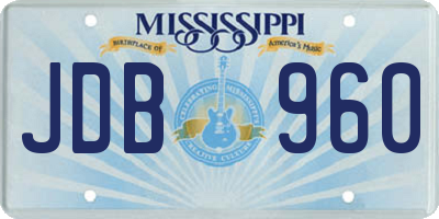MS license plate JDB960