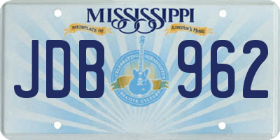 MS license plate JDB962
