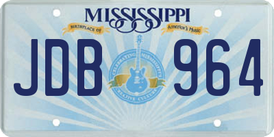MS license plate JDB964