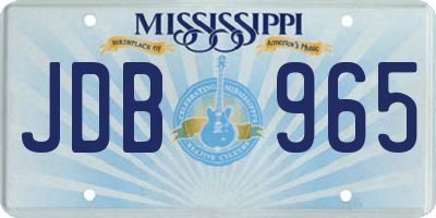 MS license plate JDB965