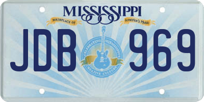 MS license plate JDB969