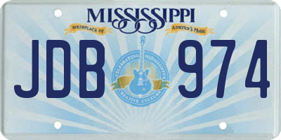 MS license plate JDB974