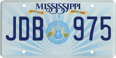 MS license plate JDB975