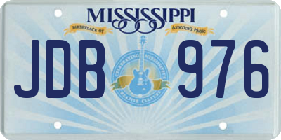 MS license plate JDB976