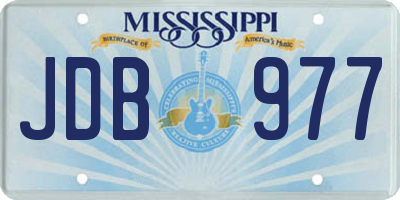 MS license plate JDB977