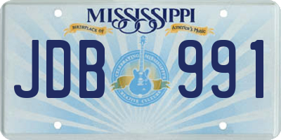 MS license plate JDB991