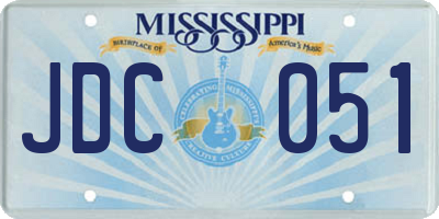MS license plate JDC051