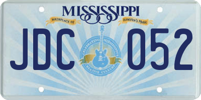 MS license plate JDC052