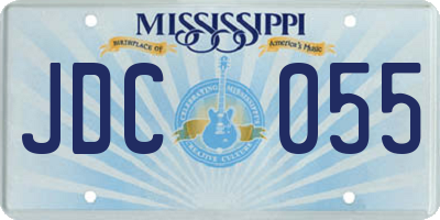 MS license plate JDC055