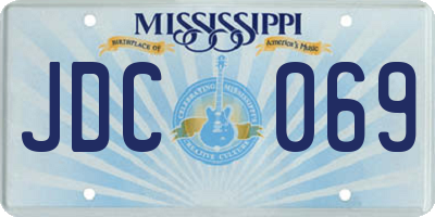 MS license plate JDC069
