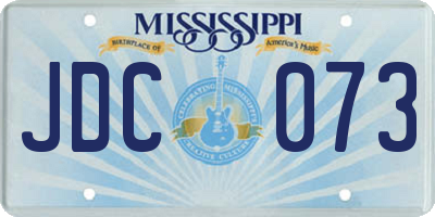 MS license plate JDC073