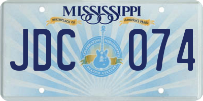 MS license plate JDC074